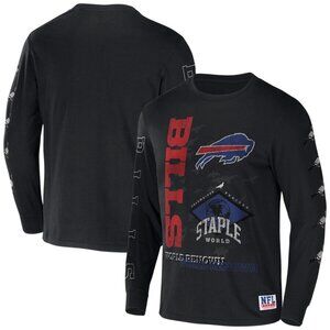 Buffalo Bills NFL x Staple Black World Renowned Long Sleeve Tee NWT Large